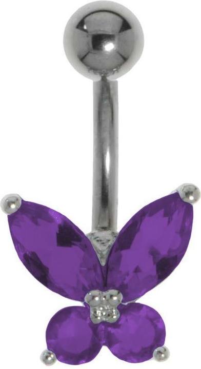Produktbild Bijouteria Bauchpiercing (Kristall, Messing rhodiniert, Titan)