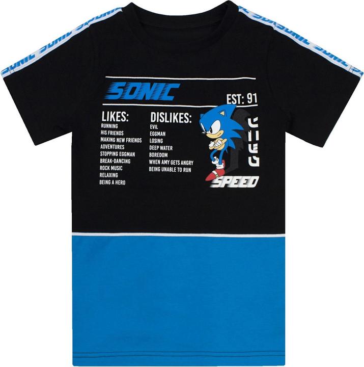 Sonic The Hedgehog Gaming Statistics Tshirt Jungen