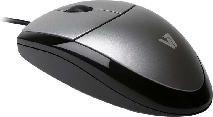 V7 Muis Optisch Blk/Sil Retail (Bedraad)