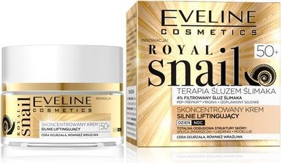 Actual product image Eveline Royal Snail 50+ Snail Slime Therapy Concentrated Strongly Lifting Cream For Day And Night (50 ml)