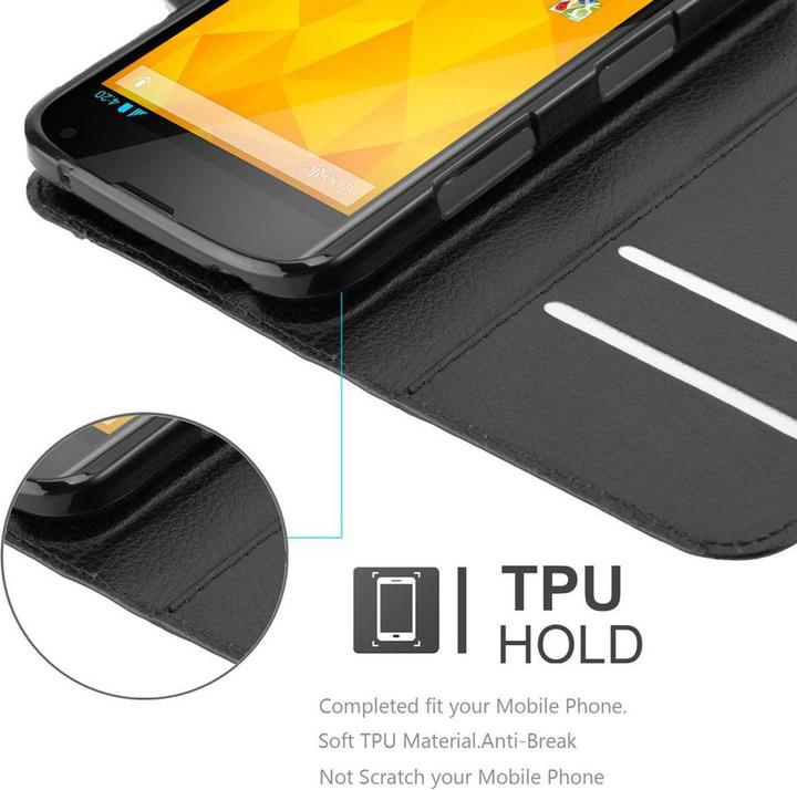Actual product image Cadorabo Book with stand function cover (LG Nexus 4)