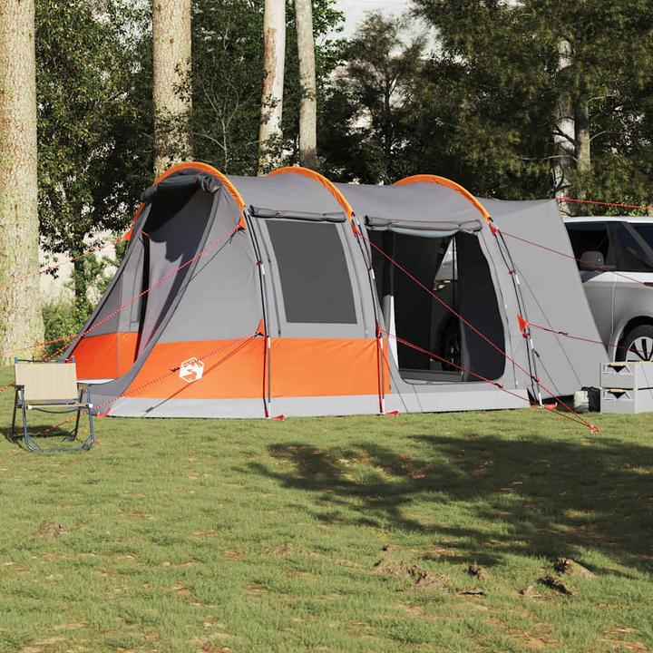 Immagine prodotto VidaXL Tenda auto 2 persone Grigio e arancione Impermeabile (12.40 kg, 2 persone)