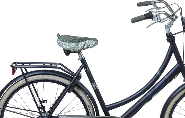 Actual product image Basil Bicycle Saddle Bohème Saddle Cover Forest Green