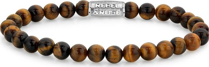 Immagine prodotto Rebel & Rose Pietre Solo bracciale con giglio tigre (19 cm, Acciaio inossidabile)