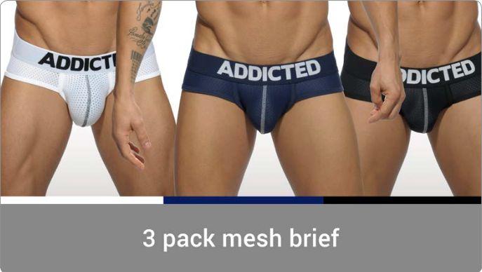 Produktbild Addicted 3 Pack Mesh Brief Push up (XL, 3er Pack)