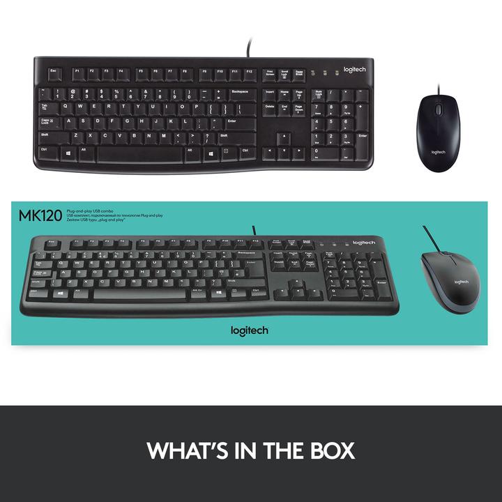 Actual product image Logitech Mk120 (CH, Cable)