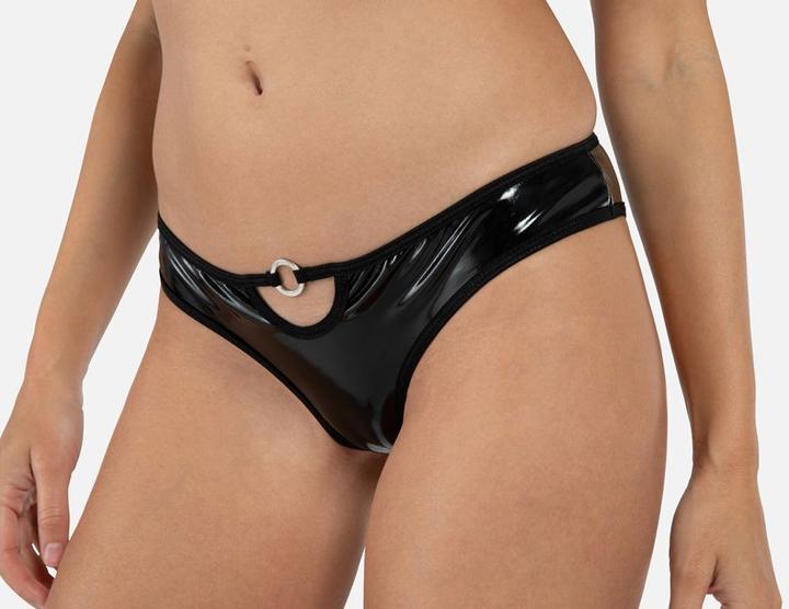 Produktbild Christine Le Duc Open Crotch Thong Dark Desire - black (XXL)