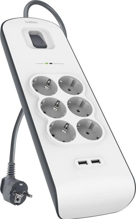 Belkin SURGE PLUS 2.4 A (6 x, CEE 7/3, USB-A, 2 m)