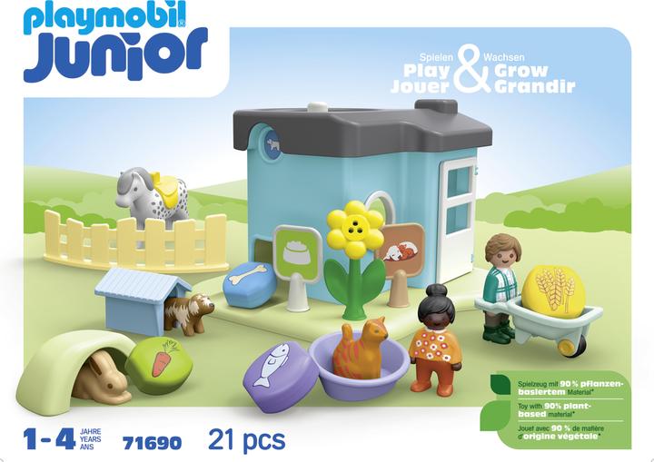 Image du produit Playmobil Pension pour animaux avec distributeur de nourriture (71690, Playmobil 1.2.3)