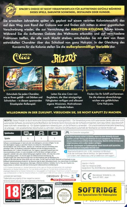Produktbild 2K Games The Outer Worlds (Switch, DE)