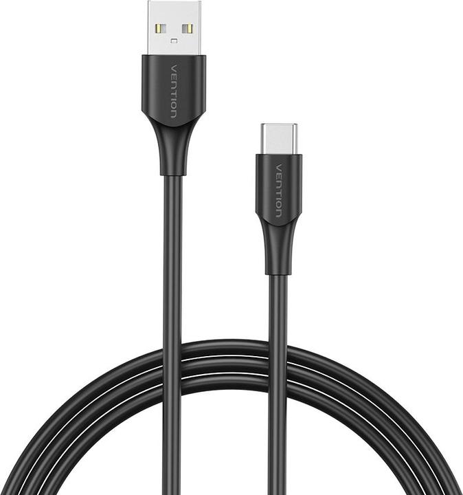 Actual product image Vention USB 2.0 A to USB-C 3A cable 0.25m CTHBC black (0.25 m, USB 2.0, 60 W)