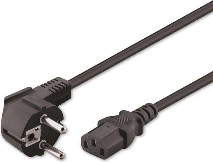 Produktbild Goobay Kaltgeräte Anschlusskabel abgewinkelt, 2,5 m, Schwarz (2.50 m)