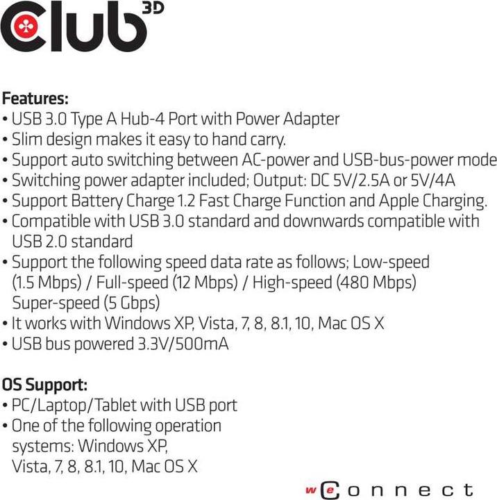 Produktbild Club 3D Csv-1431 (USB-C, 4 Ports)