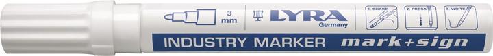 Lyra MARKER PERMANENT VARNISH CIRCLE END 2-4MM WHITE LY040001 (Weiss, 3 mm, 10 x)
