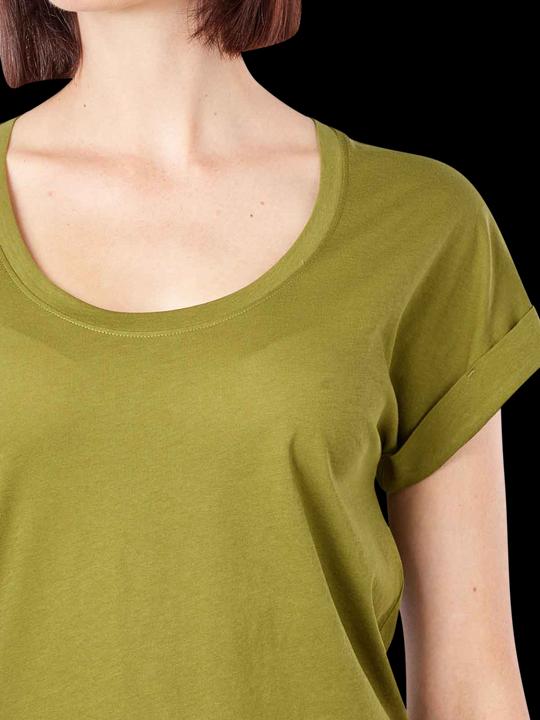Actual product image Marc O'Polo Deep Round Neck T-Shirt Short Sleeve Fern Green (L)