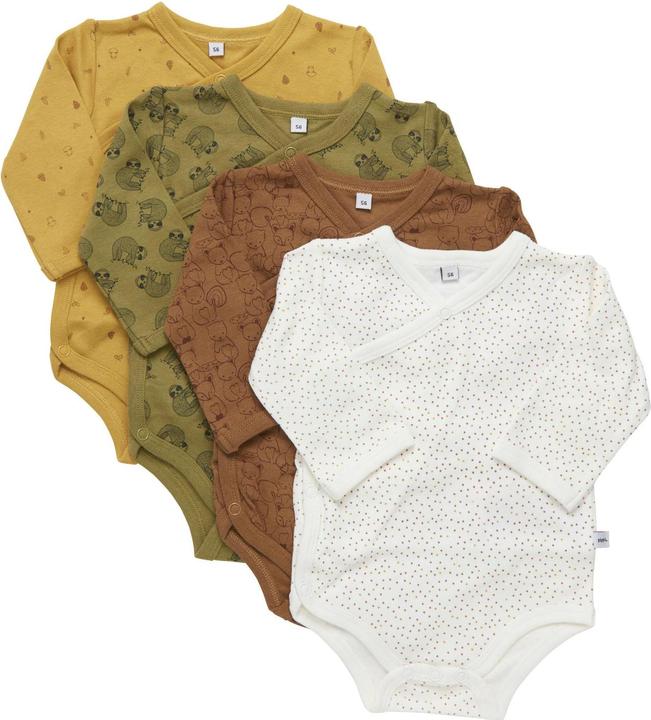Pippi Wickel-Langarm-Body 4er-Set Tinsel Gr. 68 (68)