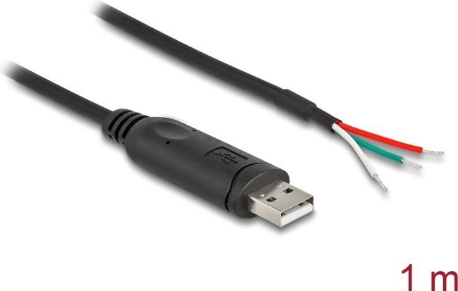 Produktbild Delock Adapterkabel USB 2.0 Typ-A zu seriell RS-485 3 x offe (1 m)