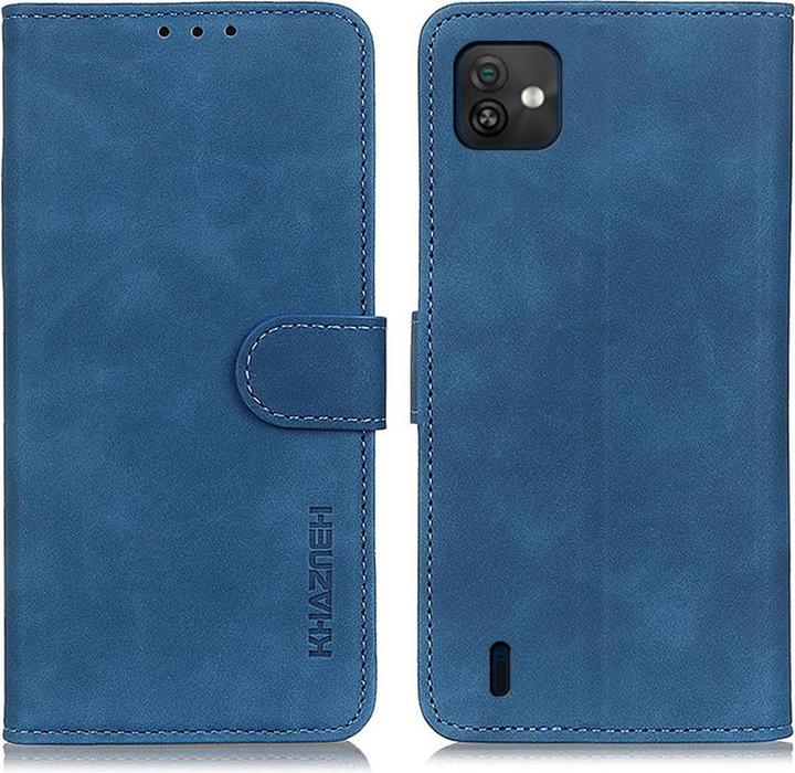 Actual product image Cover-Discount WIKO Y82 - leather case cover dark blue (Wiko Y82)