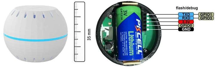 Produktbild Shelly WLAN Luftfeuchte und Temperatursensor H&T