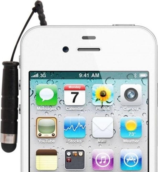 Actual product image PowerGuard Mini stylus pen with strap and holder for 3.5mm jack