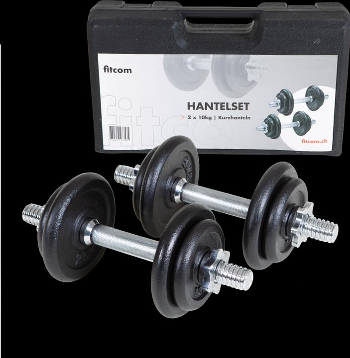 Actual product image Fitcom Dumbbell Set 2x 10 Kg (4 x 2.5 kg, 4 x 1.25 kg)