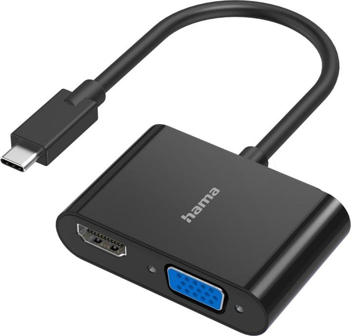 Produktbild Hama 2in1 Videoschnittstellen-Converter (USB Typ-C, VGA, HDMI, 9 cm)