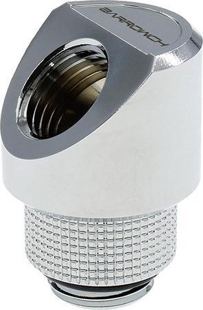 Produktbild Barrow Adapter 45 Grad G1/4 Zoll AG auf G1/4 Zoll IG - drehbar, silber