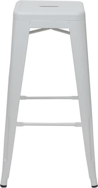 Image du produit Swisshandel24 4x tabouret de bar HWC-A73, chaise de bar, métal design industriel empilable blanc