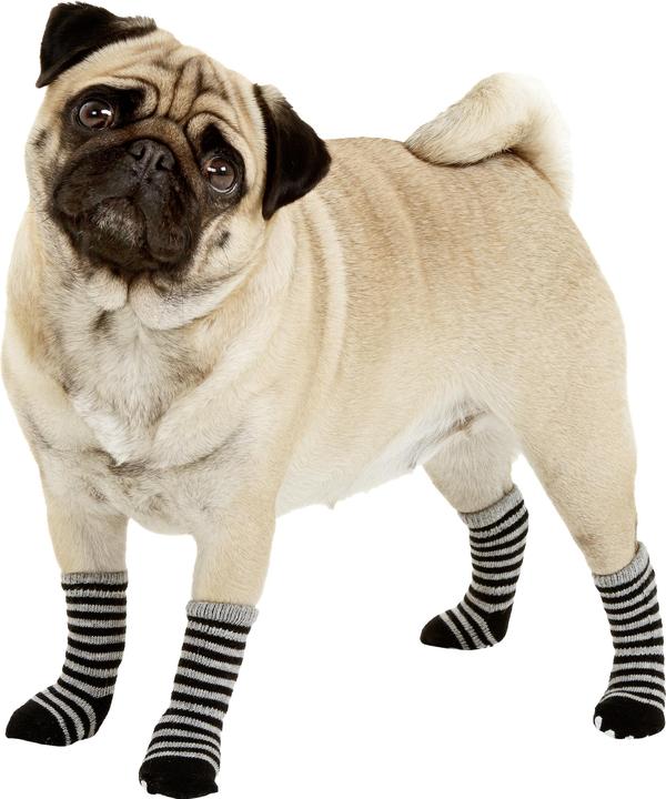 Actual product image Flamingo Pet Socks 4 Pcs/Set S Black/Grey