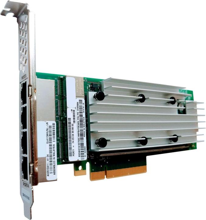 Actual product image Lenovo DCG ThinkSystem QLogic QL41134 PCIe 4-Port Base-T Ethernet Adapter (PCI Express 3.0 x8)