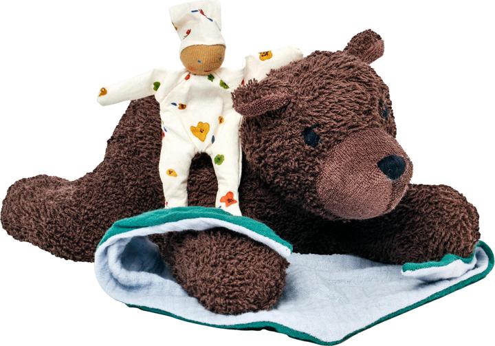 Actual product image Käthe Kruse BENJI Bear lying down (17 cm)