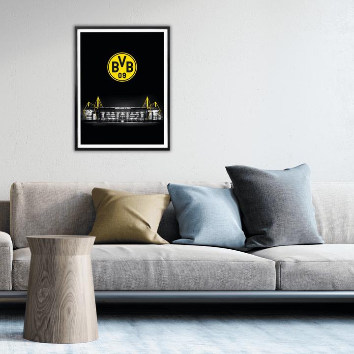 Actual product image Borussia Dortmund BVB Signal Iduna Park by night emblem (80 x 100 cm)