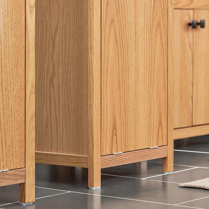 Produktbild SoBuy Badschrank schmal mit Wäschesack