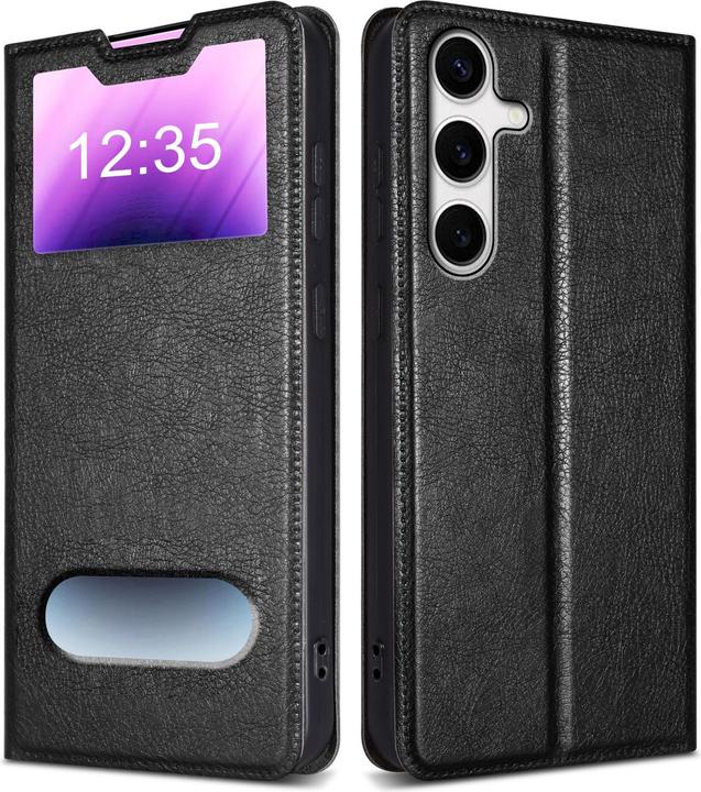 Actual product image Cadorabo Book View cover with double window (Samsung Galaxy S24+)