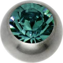 Bijouteria 1.2mm Titan Piercingteil (Kristall, Titan)
