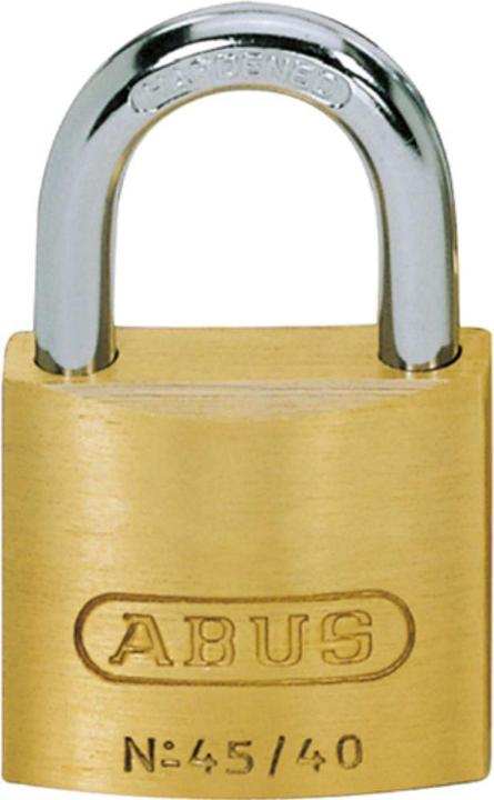 Produktbild Abus Vorhängeschloss Messing Serie 45/40. verschiedenschliessend