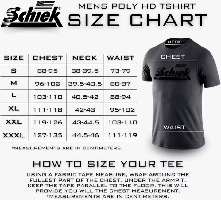Actual product image Schiek Herren Poly HD T-Shirt (S, 3XL)