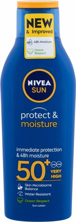 NIVEA Sun Protect & Moisture (Sonnenmilch, SPF 50, 200 ml, 300 g)