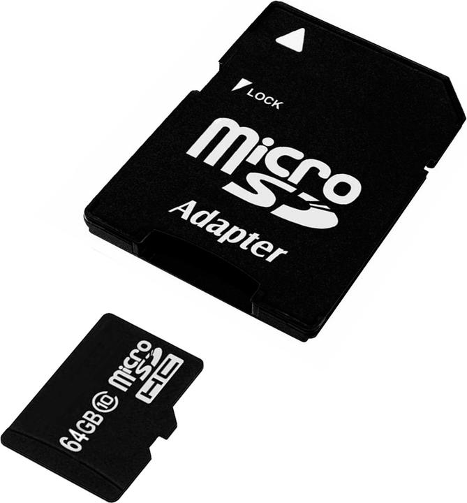 Actual product image IMRO Micro SD card 64 GB Class 10 + SD adapter - Memory card (64 GB, microSDXC, U1)