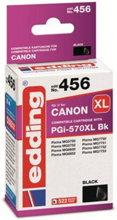 Edding Cartouche d'encre Canon PGI-570XL EDD-456 environ 520 pages noir 25ml (CF)