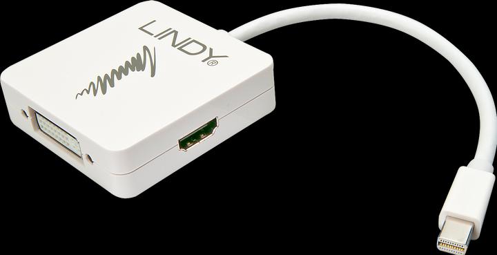 Immagine prodotto Lindy Adattatore da Mini-DP 1.2 a HDMI 4K30/DVI/VGA (HDMI, DVI, VGA, 20 cm)
