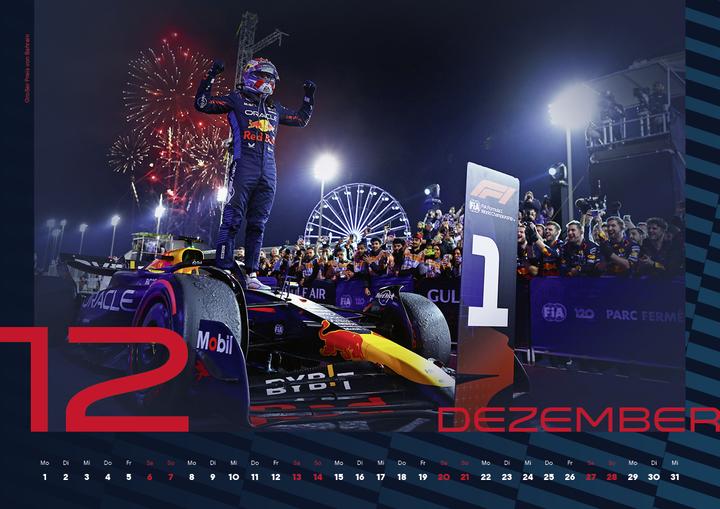 Actual product image Oracle Red Bull Racing 2025 - Fan Calendar (A3, German)