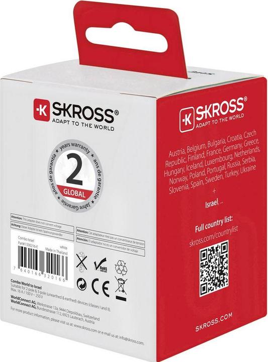 Actual product image Skross World to Israel
