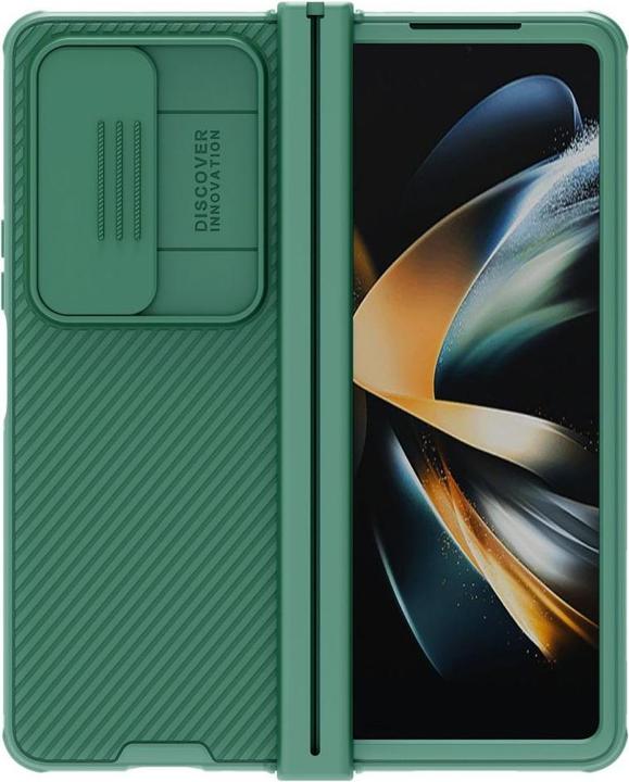 Produktbild Nillkin CamShield Pro Hülle (einfach) für Samsung Galaxy Z Flat 4 Cover mit dunkelgrüner Kameraabdec (Samsung Galaxy Z Fold4)