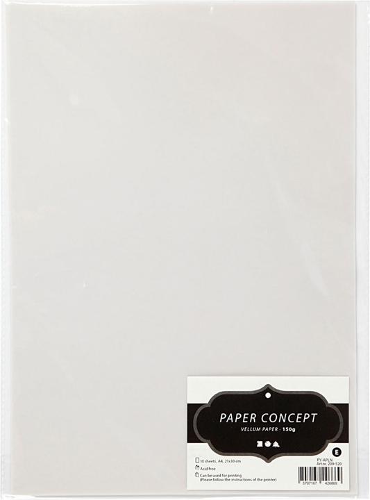 Image du produit Creativ Company Papier Vellum Off-white, A4 150 gr, 10 vellums (150 g/m², 10 x)