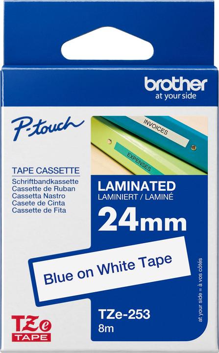 Produktbild Brother Tze-253 (2.40 cm, Blau, Weiss)