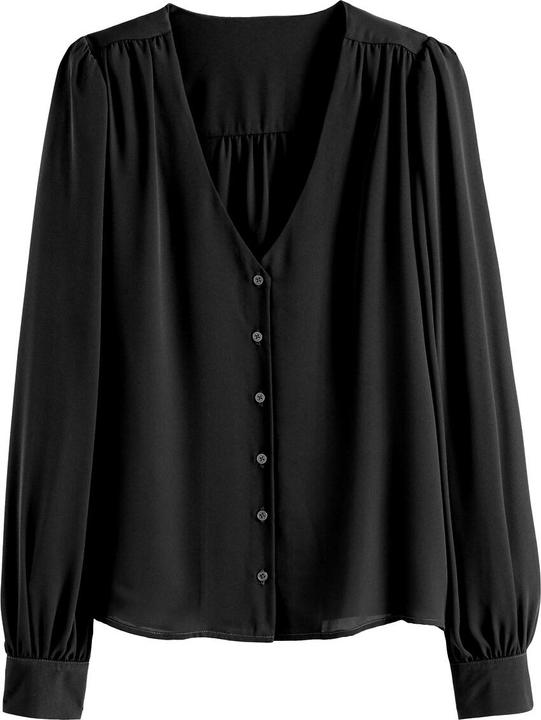 Produktbild La Redoute Collections Langärmelige Bluse mit V-Ausschnitt (46)