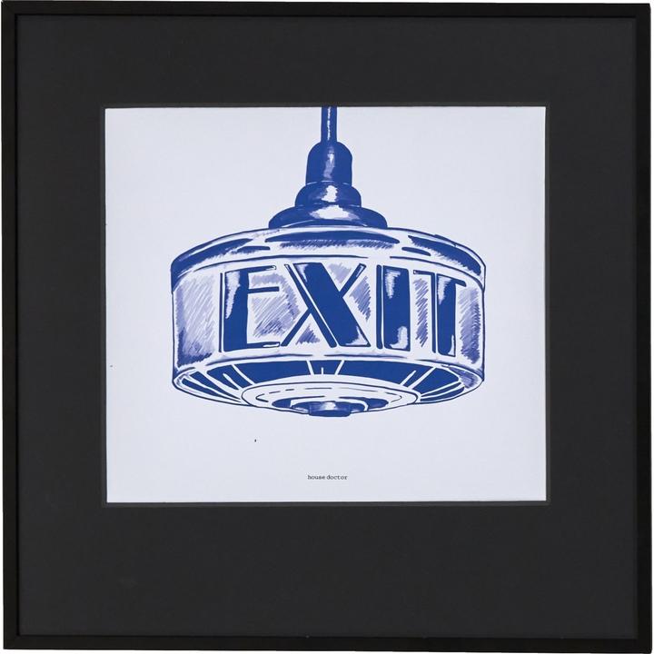 House Doctor Wall art, HDExit, Dark blue (40 x 40 cm)