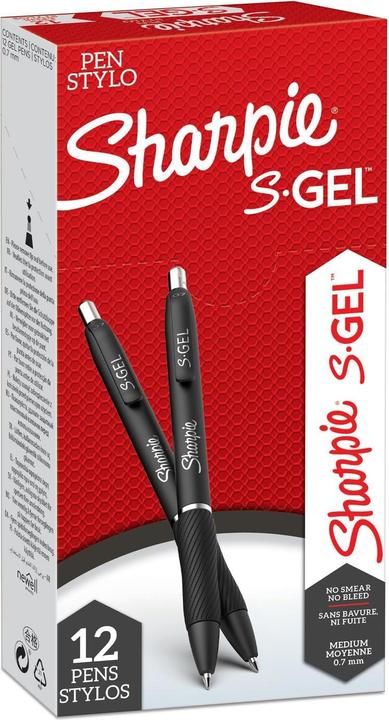 Actual product image Sharpie Gel pen 0.7 mm, 12 pieces (Black, 12 x)