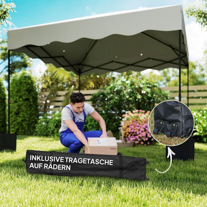 Actual product image Swisshandel24 Faltpavillon ca.3x3m, wasserabweisend Stabil Winterfest, Cremeweiss (297 cm, 297 cm)